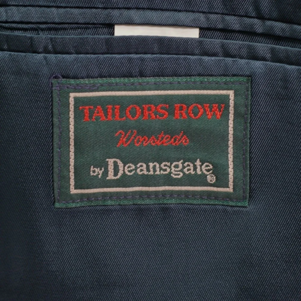 Tailor's Row Deansgate Worsted Wool‎ Gold Button Blazer 48R